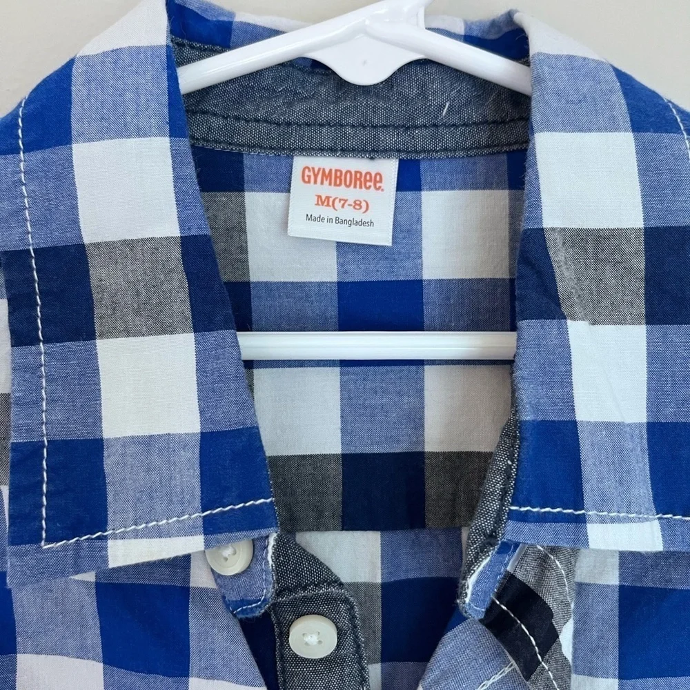 Gymboree Blue and White Button Down Shirts for Casual Elegance